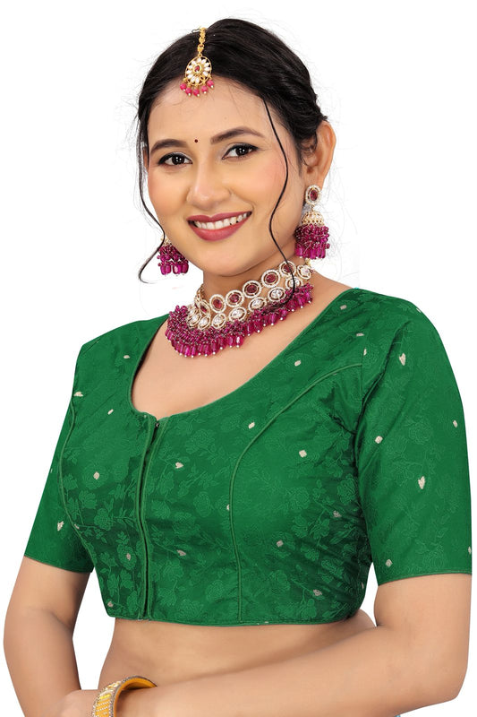 Jacquard Silk Readymade Saree Blouse for Women | Kalavati Fashion