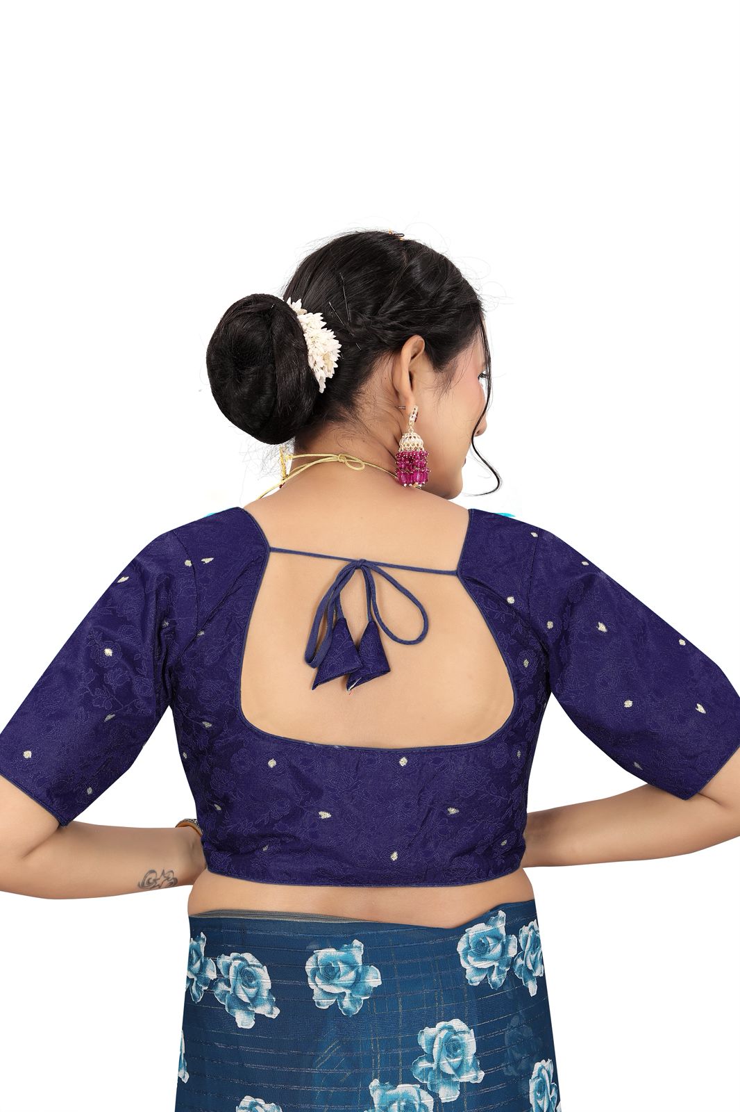 Jacquard Silk Readymade Saree Blouse for Women | Kalavati Fashion