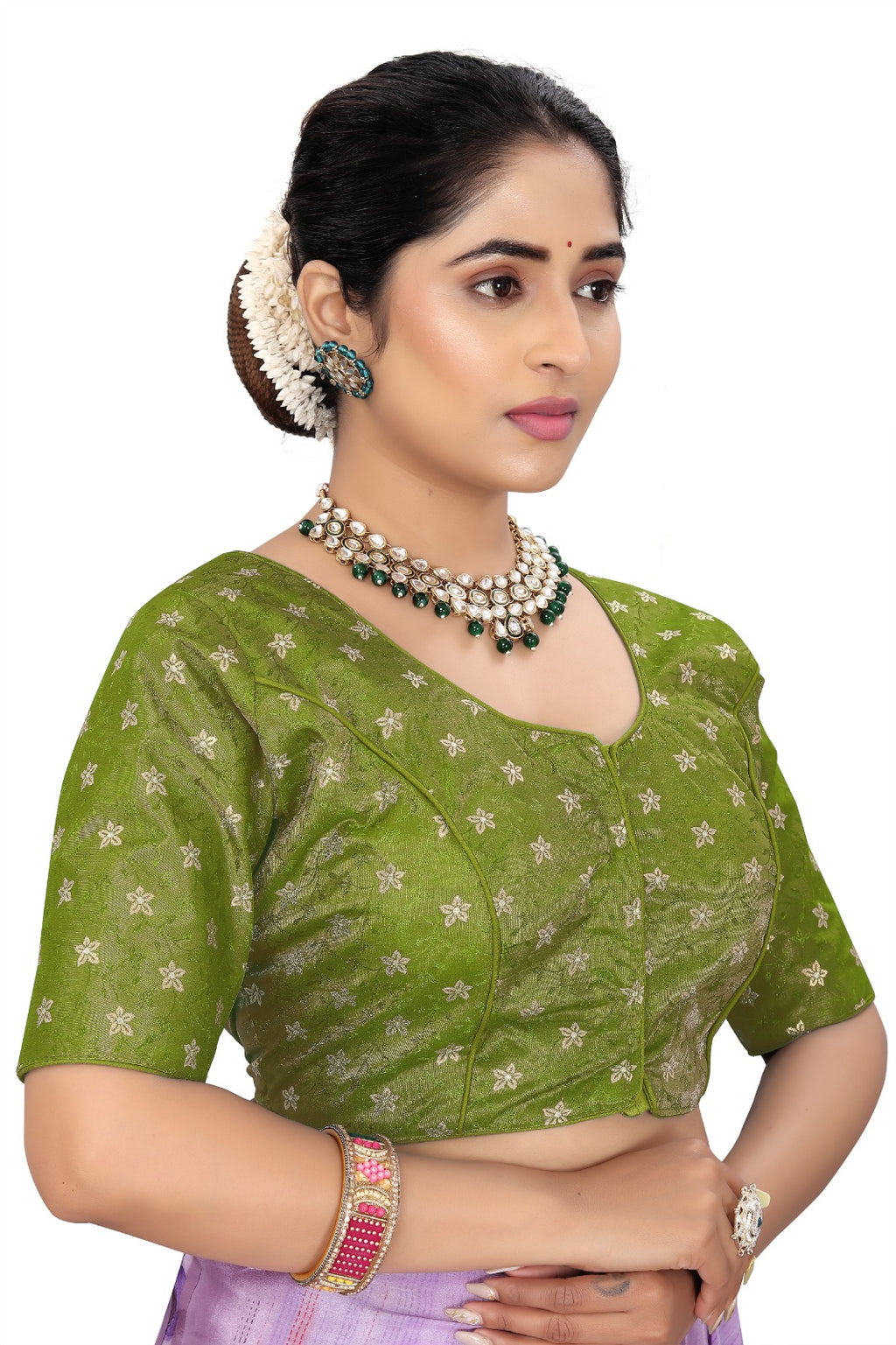 Ethnic Brocade Blouse for Saree | Premium Festive Wear
