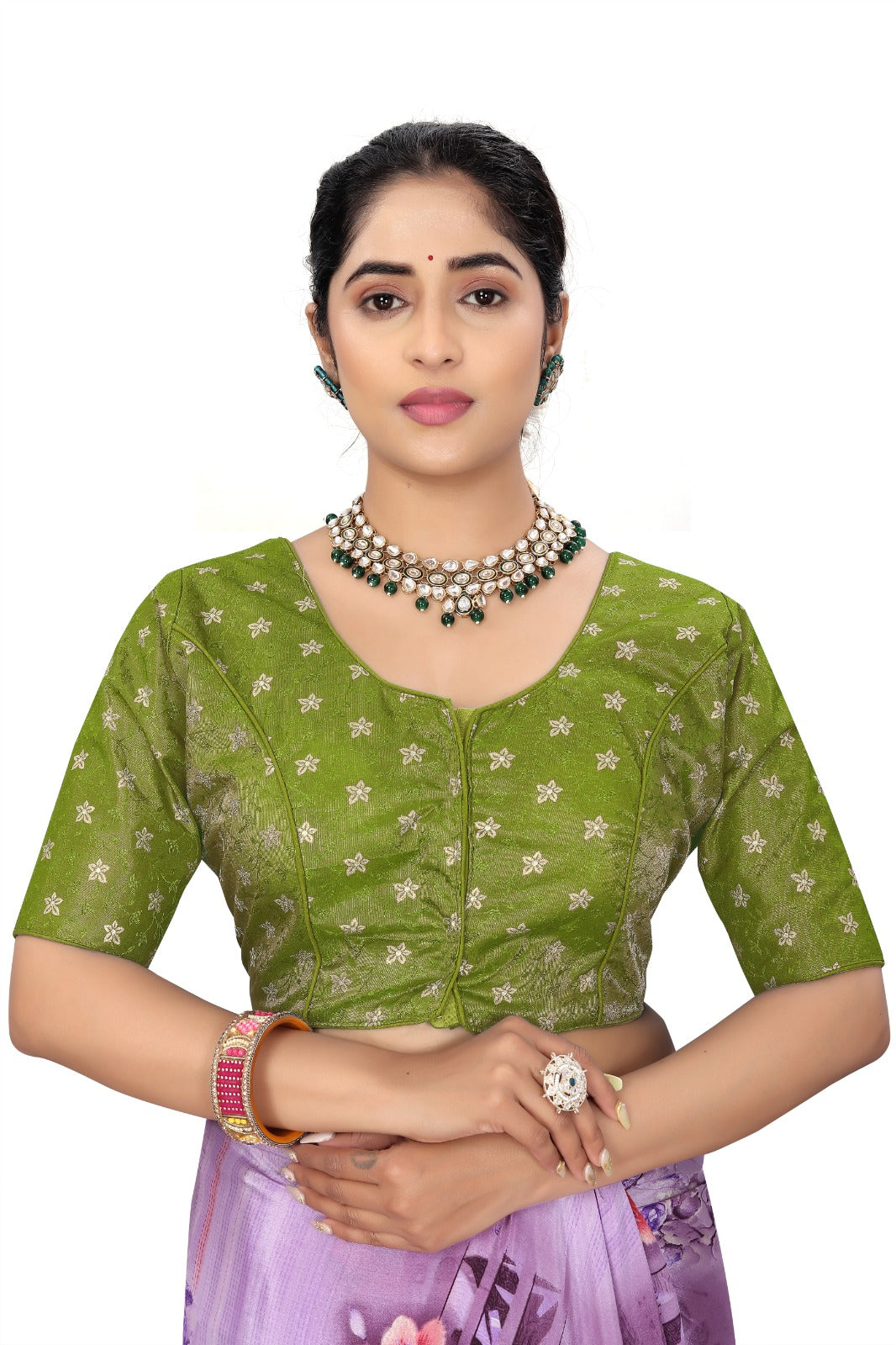 Ethnic Brocade Blouse for Saree | Premium Festive Wear