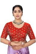 Designer Red Brocade Blouse for Women | Party & Wedding Wear