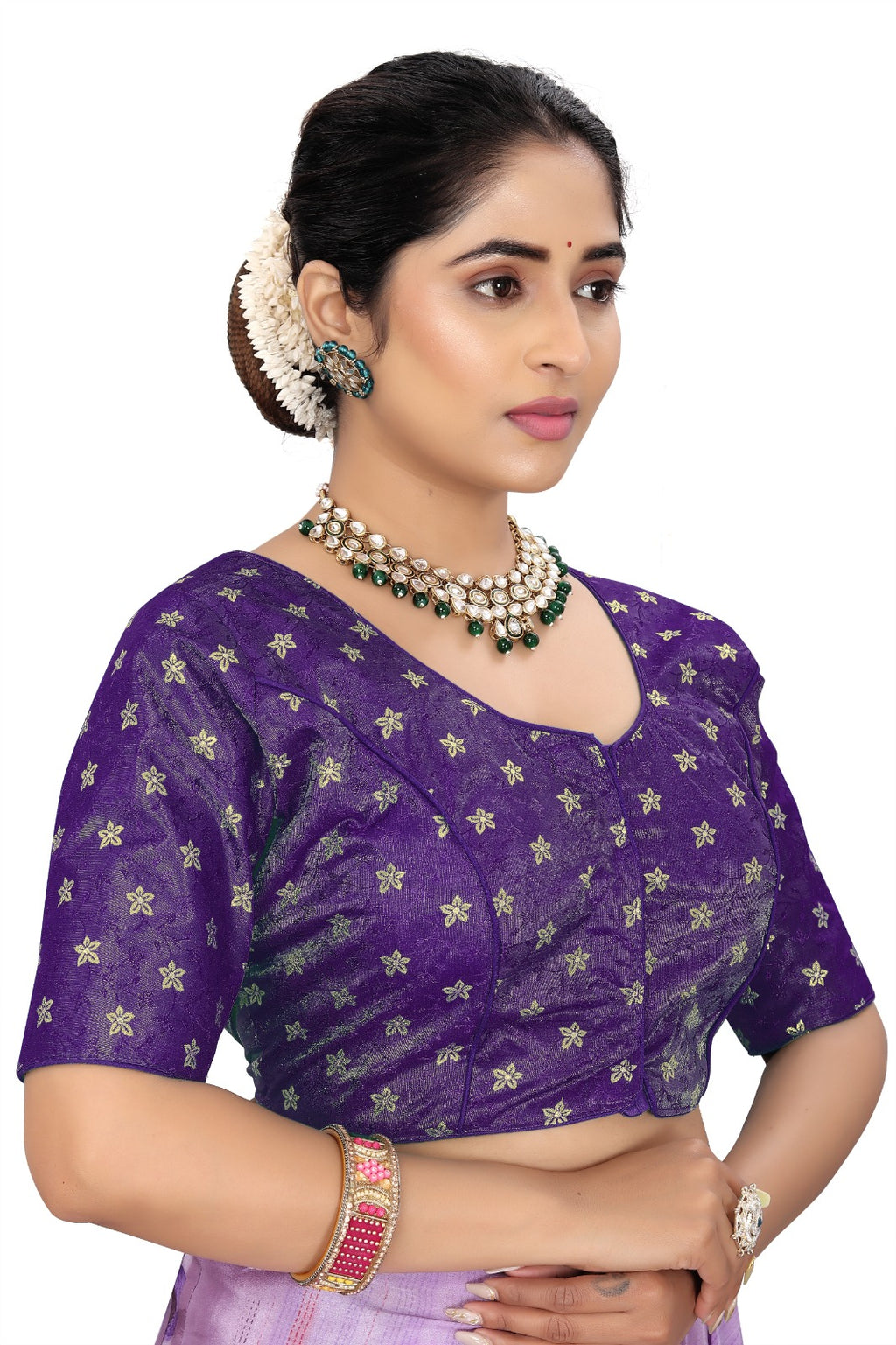 Ethnic Brocade Blouse for Saree | Premium Festive Wear