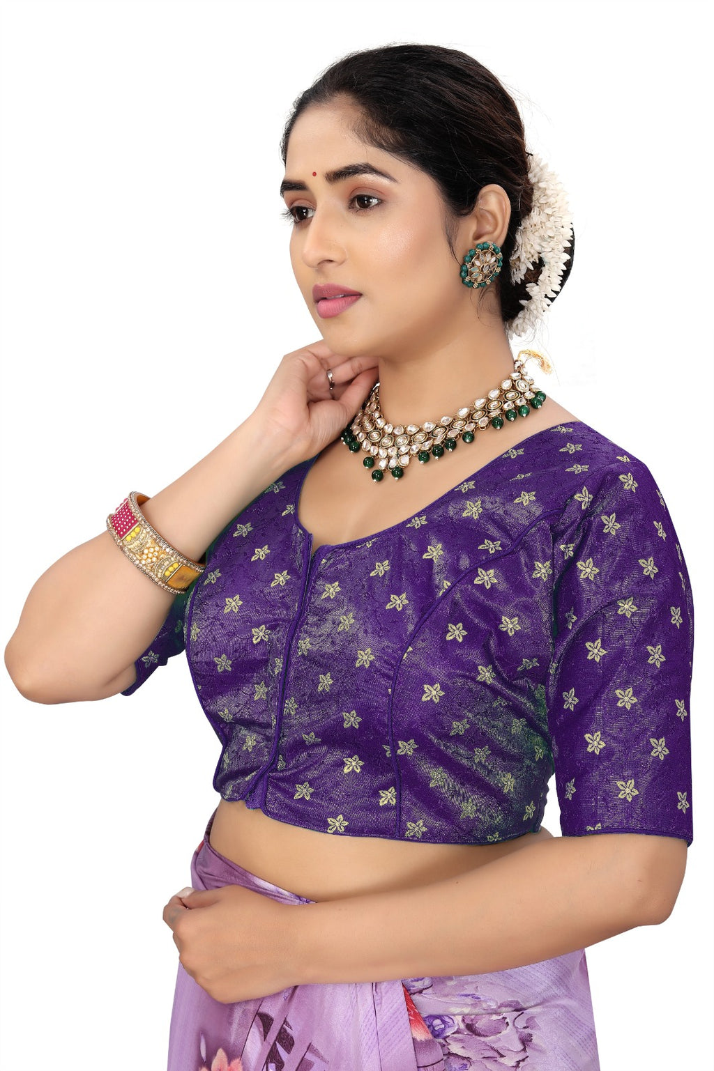 Ethnic Brocade Blouse for Saree | Premium Festive Wear