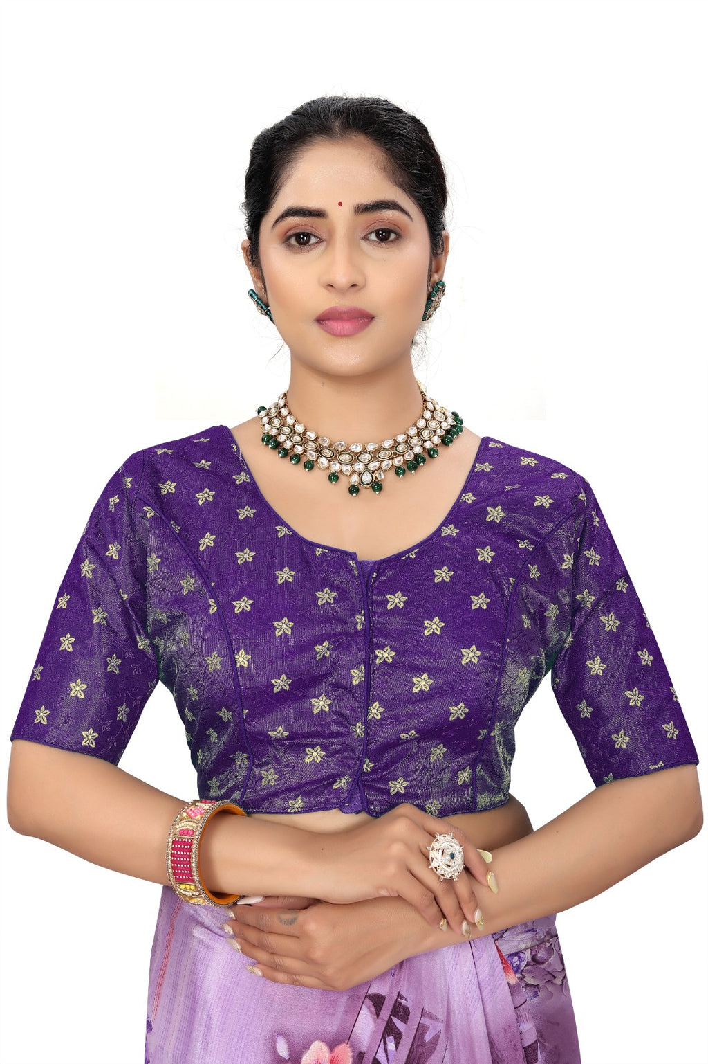 Ethnic Brocade Blouse for Saree | Premium Festive Wear