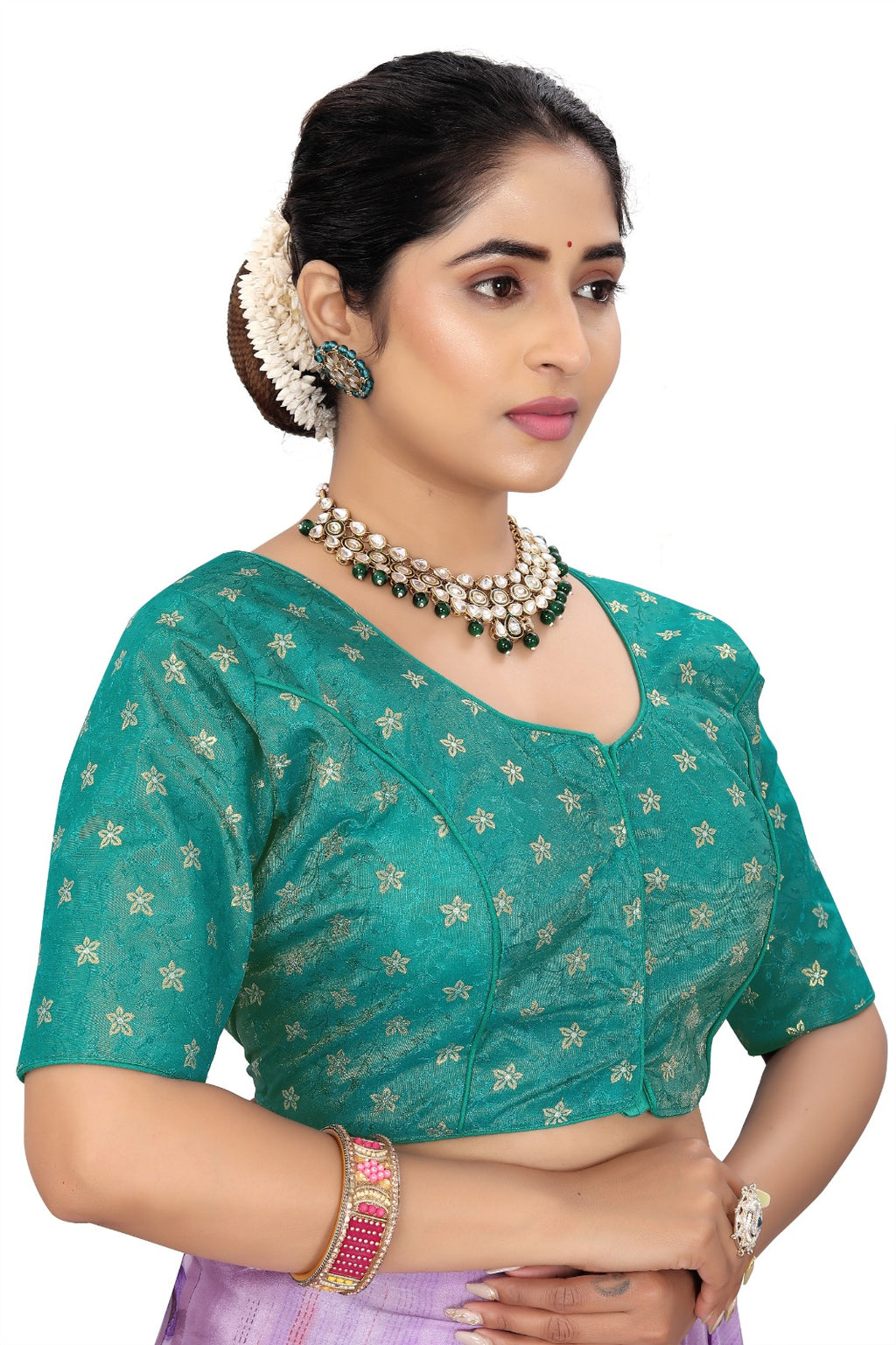 Ethnic Brocade Blouse for Saree | Premium Festive Wear