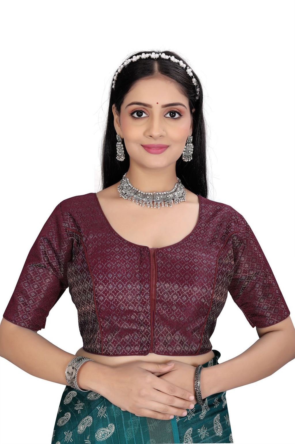 Premium Ethnic Brocade Blouse | Party & Wedding Wear