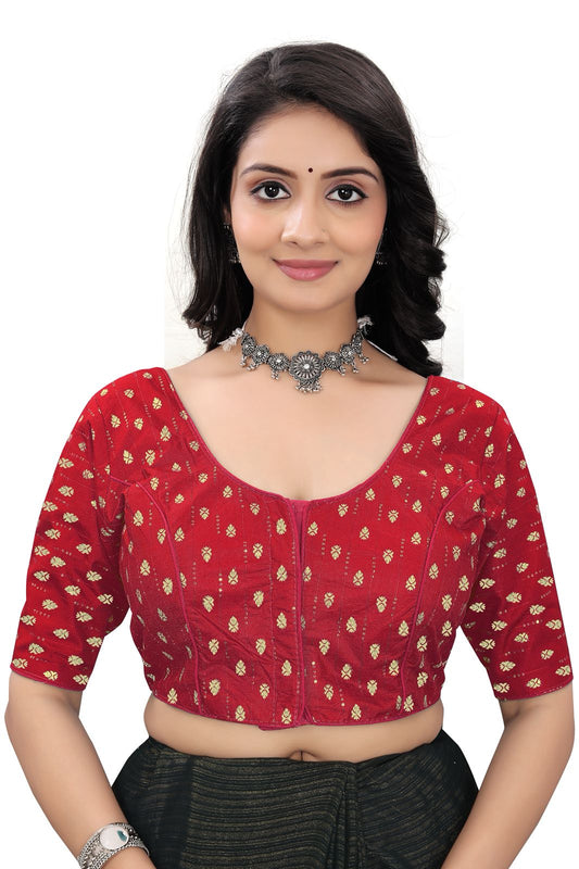 Premium Ethnic Brocade Blouse for Saree | Party Wear