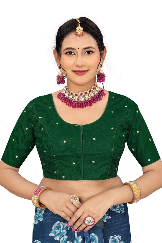 Jacquard Silk Readymade Saree Blouse for Women | Kalavati Fashion