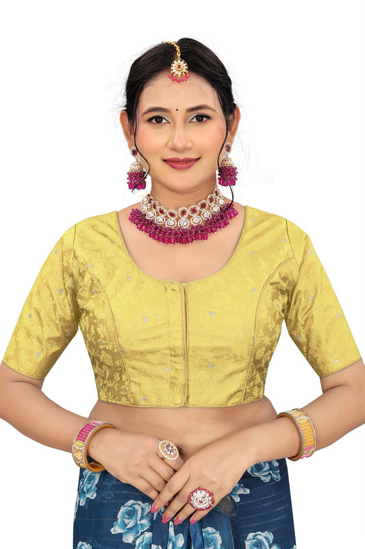 Jacquard Silk Readymade Saree Blouse for Women | Kalavati Fashion