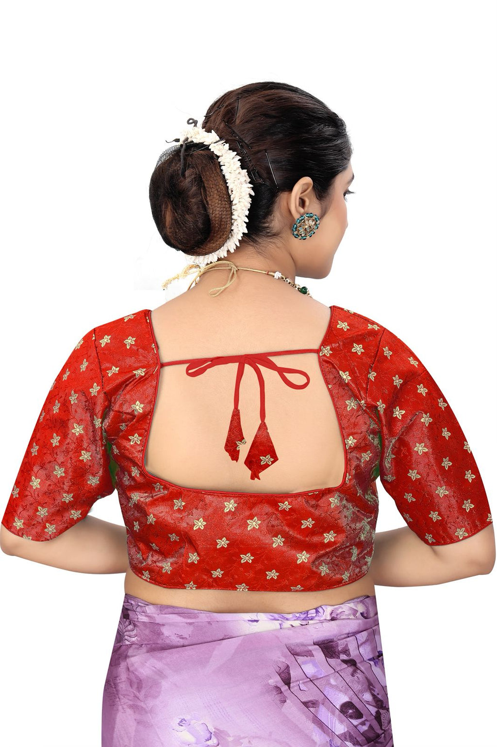 Designer Red Brocade Blouse for Women | Party & Wedding Wear