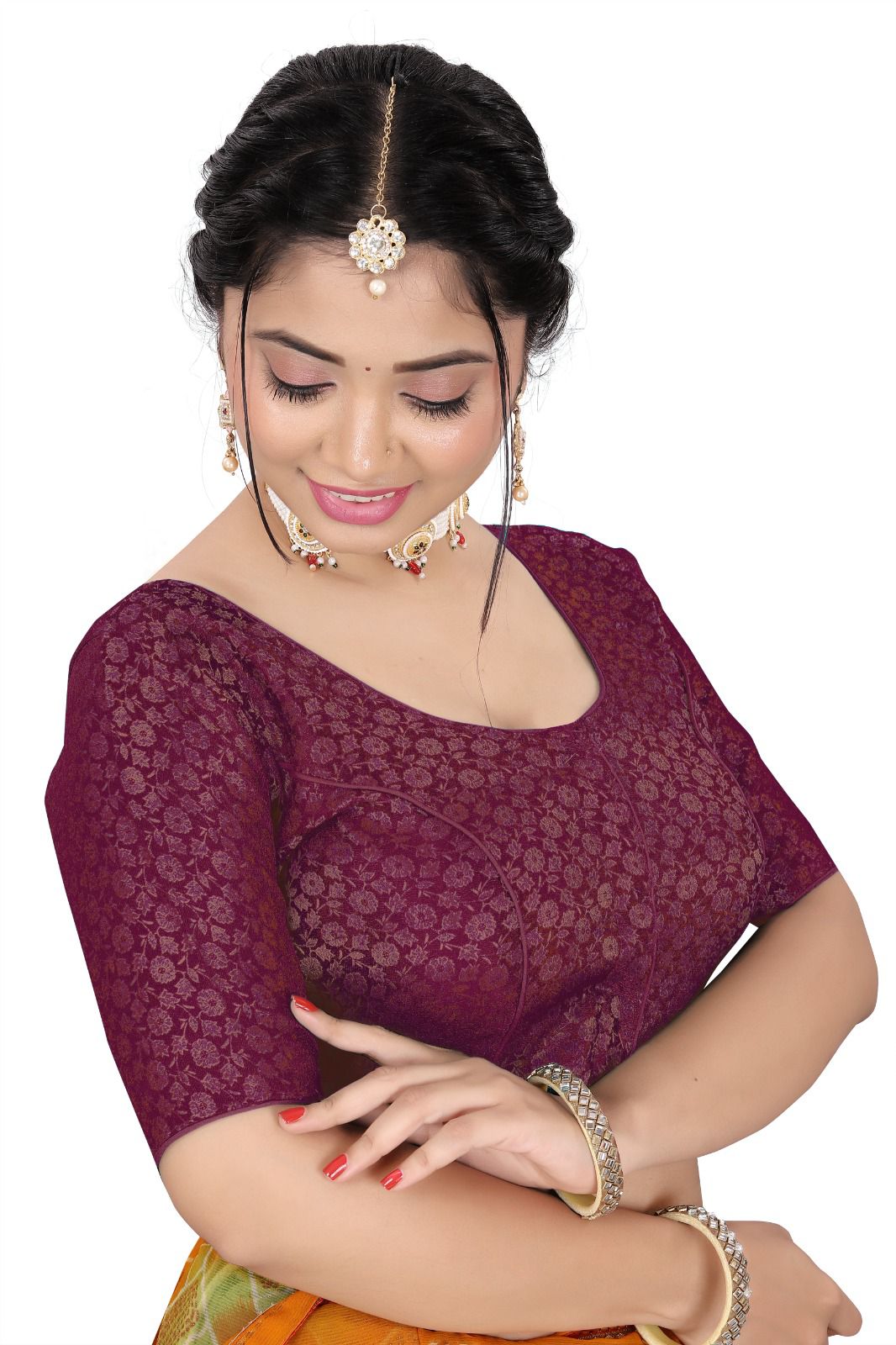 Designer Brocade Blouse for Women | Wedding & Festive Wear