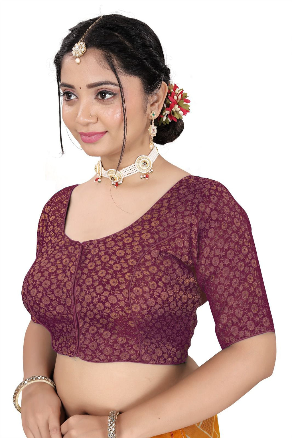 Designer Brocade Blouse for Women | Wedding & Festive Wear