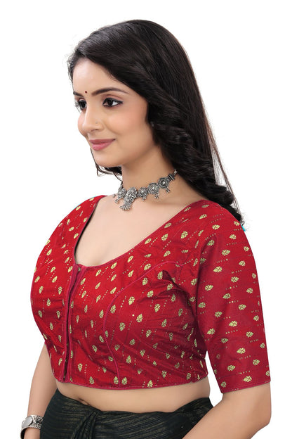 Premium Ethnic Brocade Blouse for Saree | Party Wear