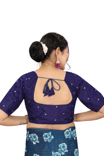 Jacquard Silk Readymade Saree Blouse for Women | Kalavati Fashion