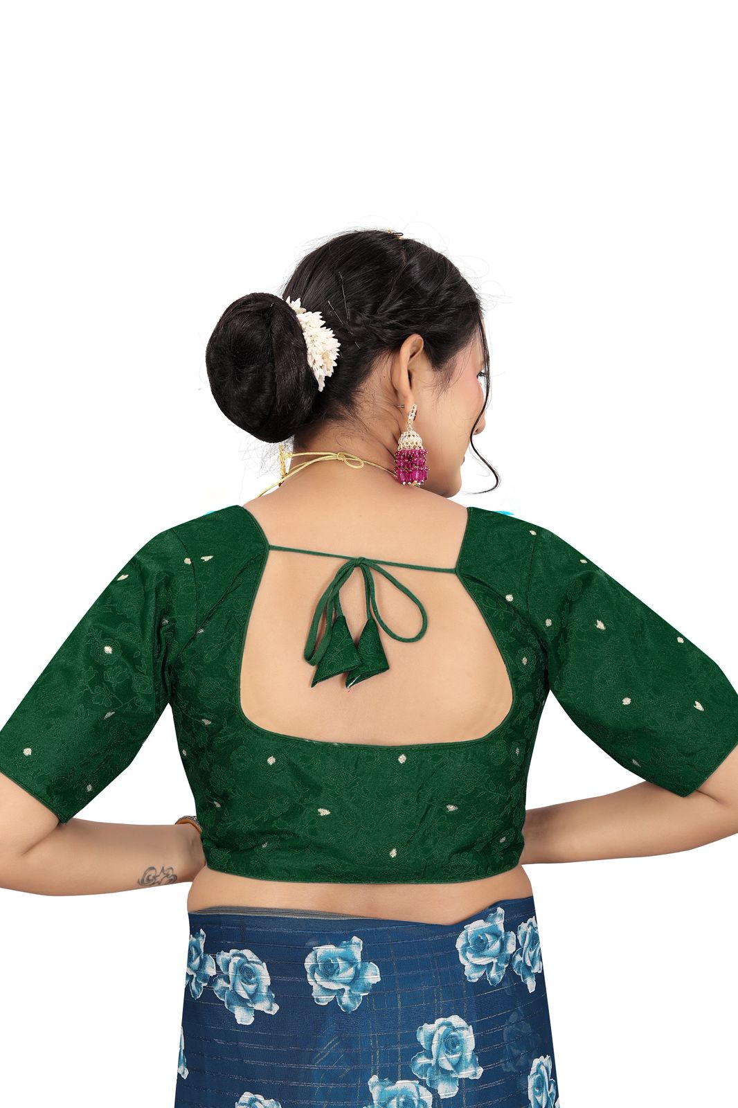 Jacquard Silk Readymade Saree Blouse for Women | Kalavati Fashion