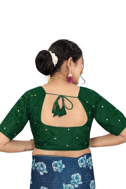 Jacquard Silk Readymade Saree Blouse for Women | Kalavati Fashion
